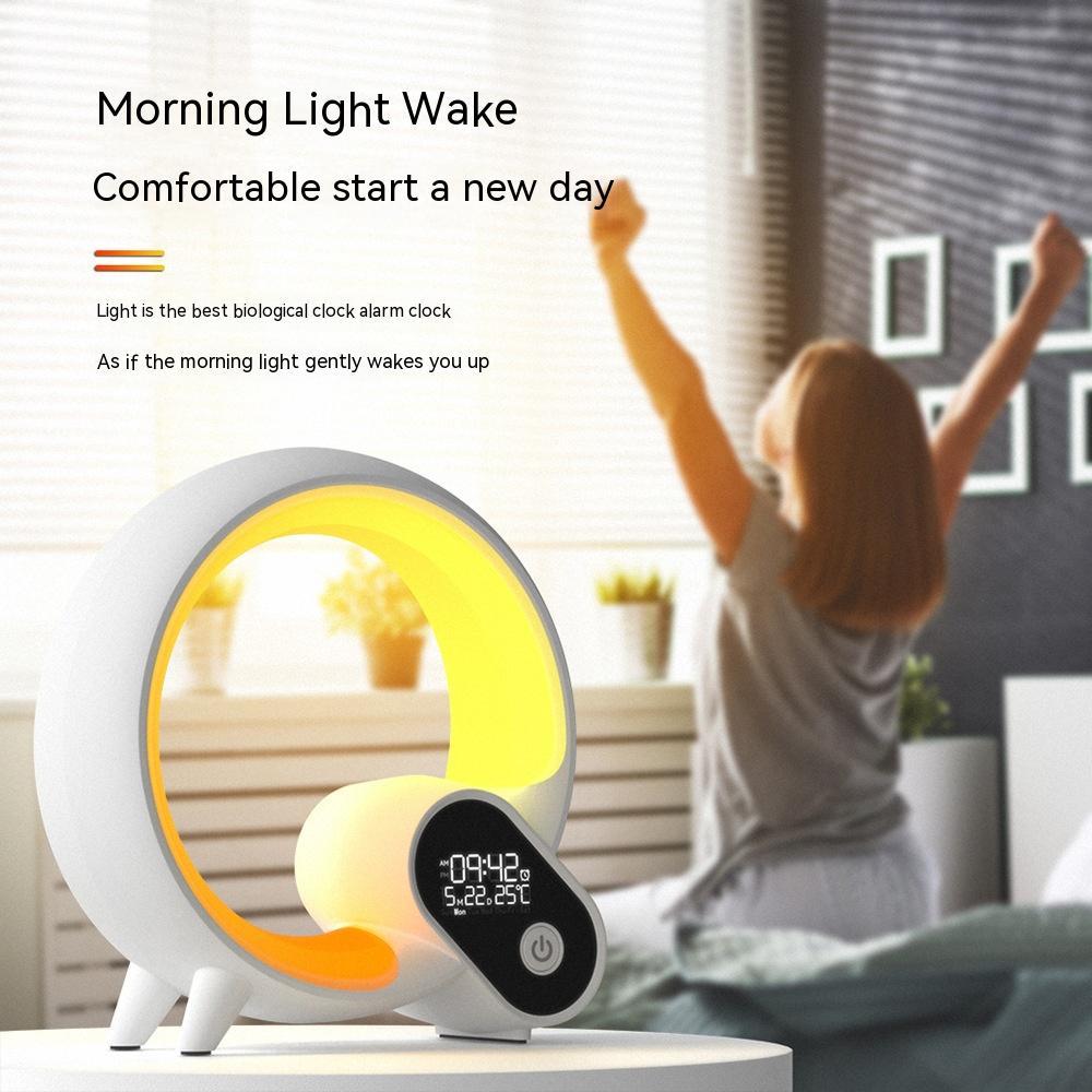 Start Your Day Right with the Alarm Clock Bluetooth Audio – Intelligent Wake-up and Colorful Atmosphere Light