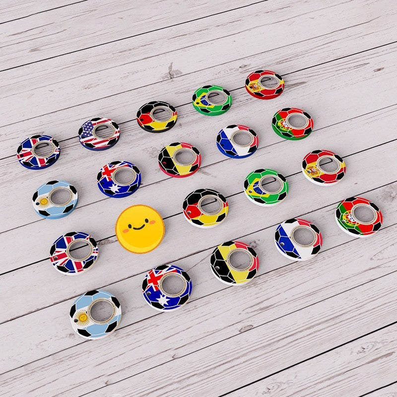 "Football World Cup Fidget Spinner – Keychain, Stress Relief & Bottle Opener in One!"