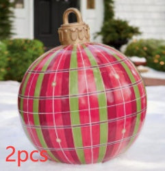 60CM Giant Inflatable PVC Christmas Ball – Outdoor Tree Decor