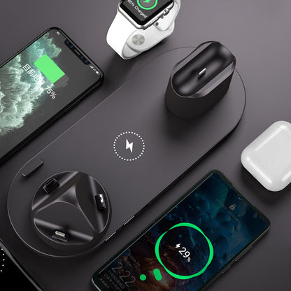 6-in-1 Wireless Charging Dock – Fast Charger for iPhone & Watch