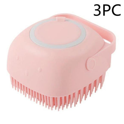 Silicone Dog Bath Brush – Massage Gloves & Shampoo Comb for Pet Grooming