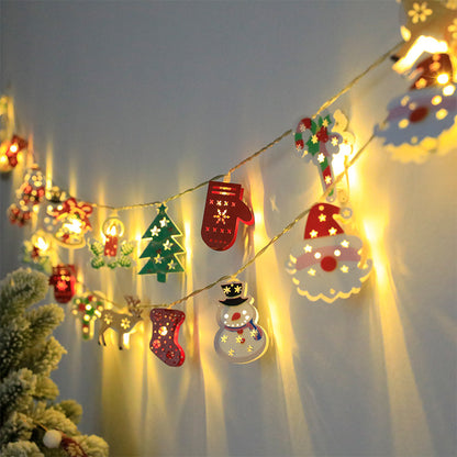 Christmas LED String Lights – Santa, Elk & Snowman Ornaments