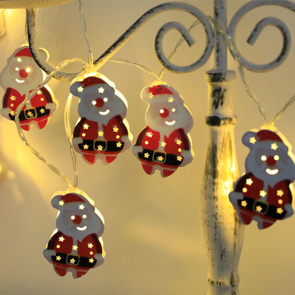 Christmas LED String Lights – Santa, Elk & Snowman Ornaments