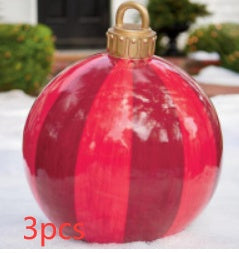 60CM Giant Inflatable PVC Christmas Ball – Outdoor Tree Decor