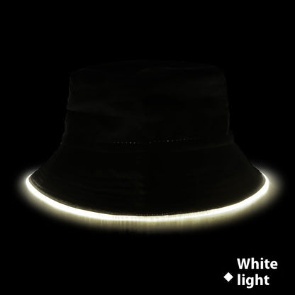 Sun LED Light Optical Fiber Luminous Bucket Hat