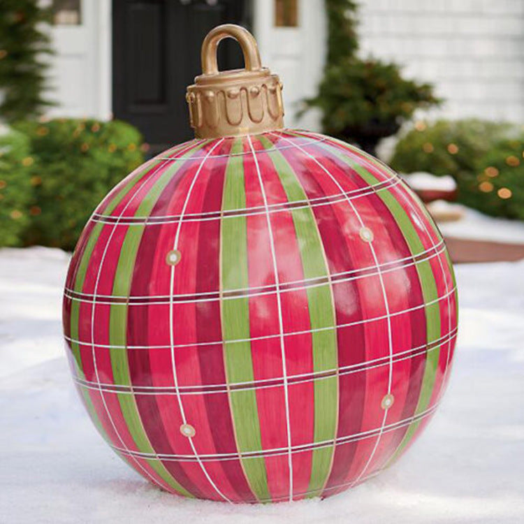 60CM Giant Inflatable PVC Christmas Ball – Outdoor Tree Decor