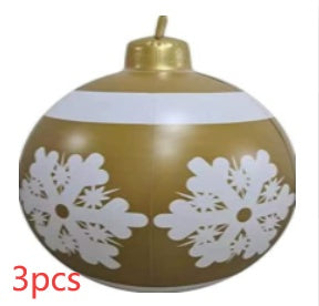 60CM Giant Inflatable PVC Christmas Ball – Outdoor Tree Decor