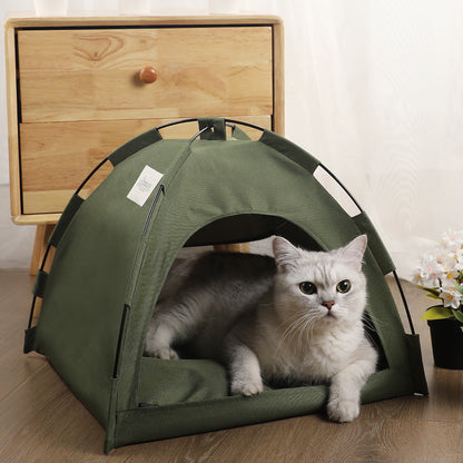 Cat Tent with Cooling Mat – Pet Sofa & Dog Bed with Cushion for Indoor Use