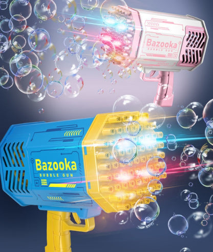 Bubble Gun Rocket – 69-Hole Automatic Soap Bubble Machine for Kids