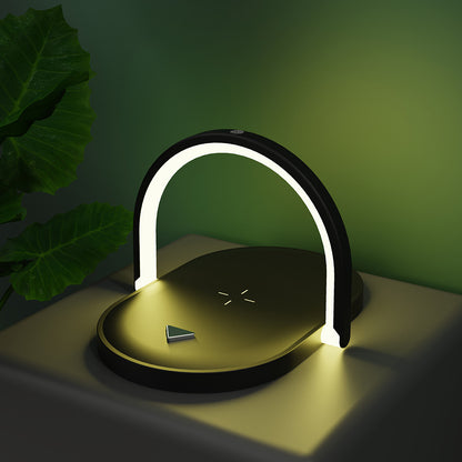 3-in-1 Foldable Wireless Charger & Night Light – 15W Fast Charging Lamp