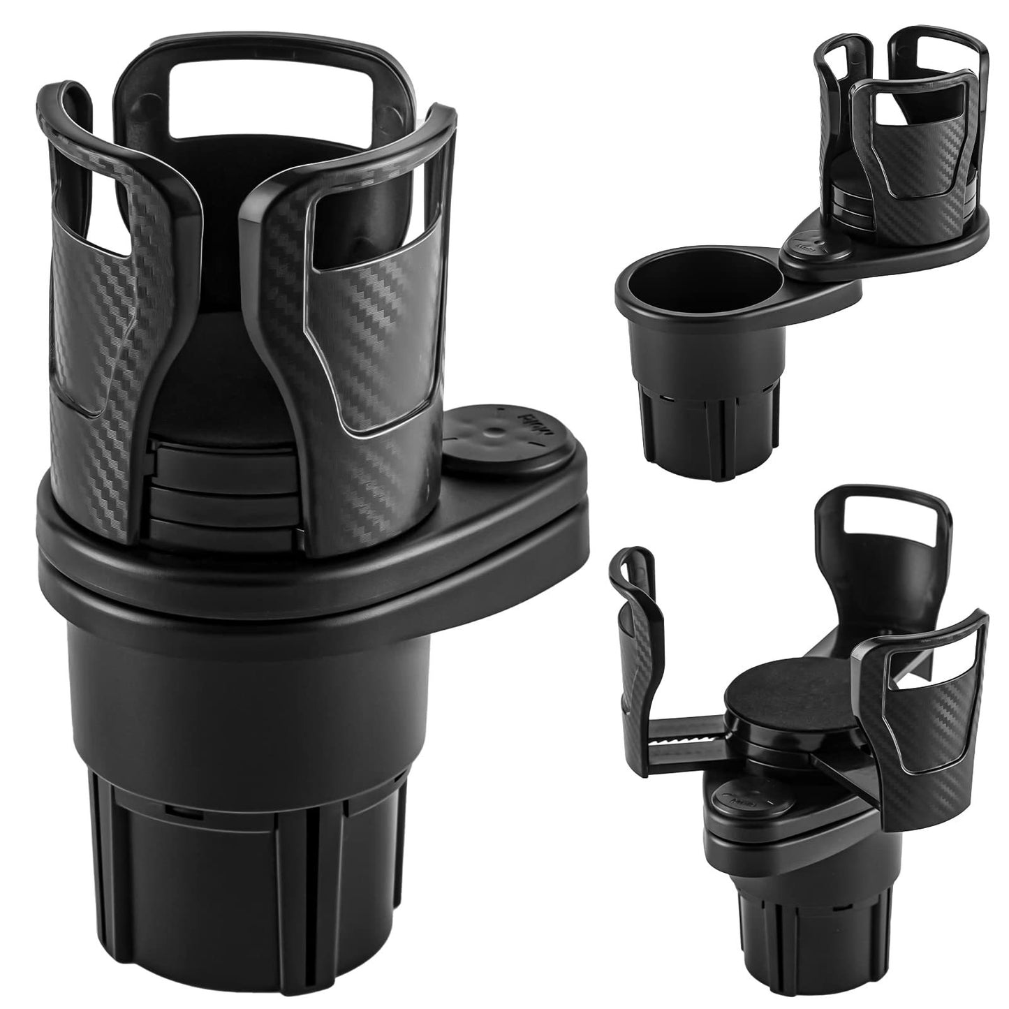 360° Rotatable Car Cup Holder – Bottle, Phone & Sunglasses Organizer