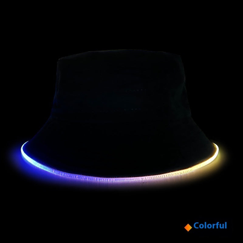 Sun LED Light Optical Fiber Luminous Bucket Hat