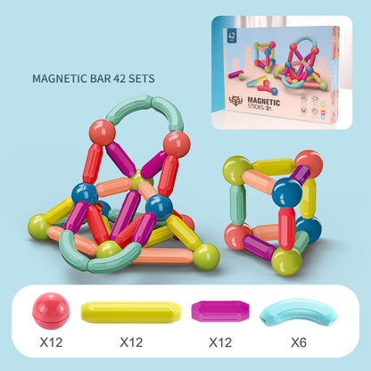 Magnetic Building Blocks – Kids' Educational Toy Set with Magnetic Sticks & Bricks