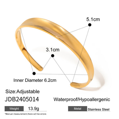 Simple All-match INS Style 18K Gold Stainless Steel Bracelet