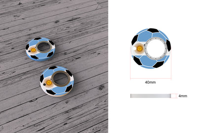 "Football World Cup Fidget Spinner – Keychain, Stress Relief & Bottle Opener in One!"