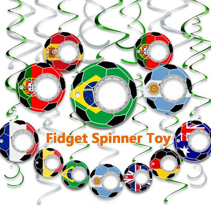 "Football World Cup Fidget Spinner – Keychain, Stress Relief & Bottle Opener in One!"