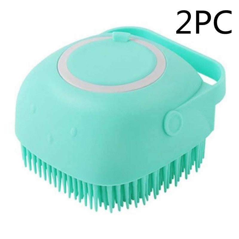 Silicone Dog Bath Brush – Massage Gloves & Shampoo Comb for Pet Grooming