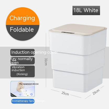 Smart Trash Can With Lid For Bedroom And Living Room Kitchen Storage Box