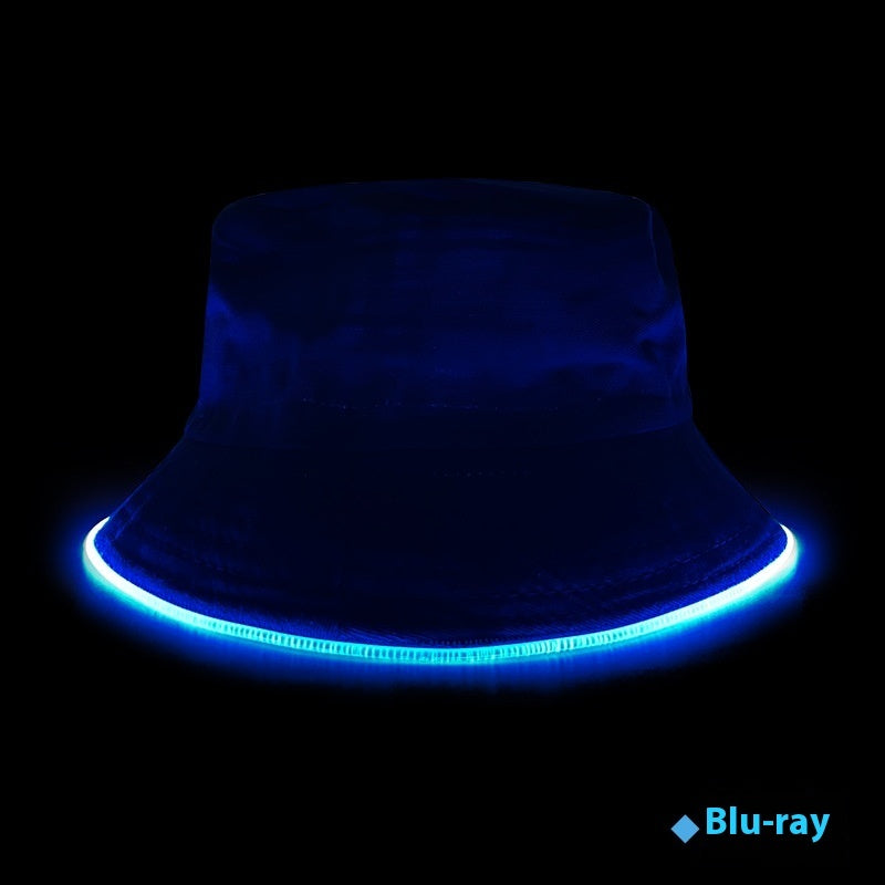 Sun LED Light Optical Fiber Luminous Bucket Hat