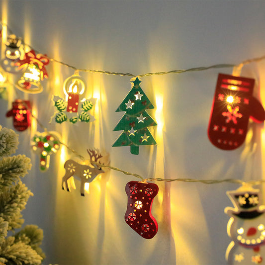 Christmas LED String Lights – Santa, Elk & Snowman Ornaments