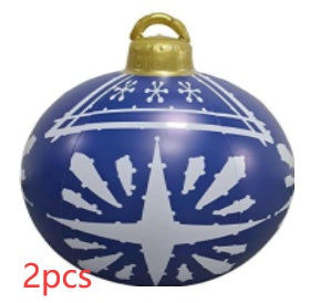 60CM Giant Inflatable PVC Christmas Ball – Outdoor Tree Decor