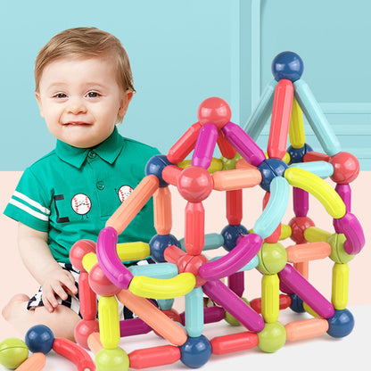 Magnetic Building Blocks – Kids' Educational Toy Set with Magnetic Sticks & Bricks