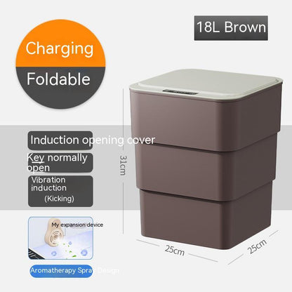 Smart Trash Can With Lid For Bedroom And Living Room Kitchen Storage Box