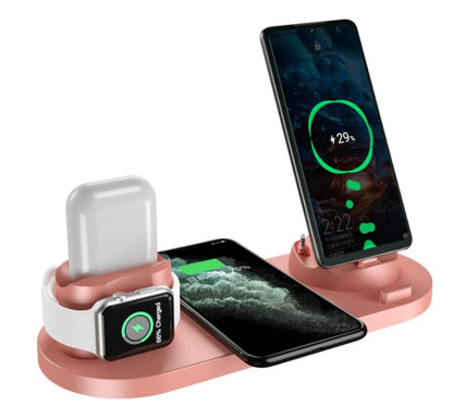 6-in-1 Wireless Charging Dock – Fast Charger for iPhone & Watch