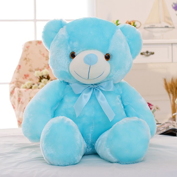 LED Teddy Bear Plush Toy – Glowing Colorful Gift for Kids Pillow