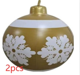 60CM Giant Inflatable PVC Christmas Ball – Outdoor Tree Decor