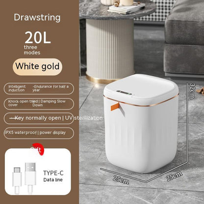 Smart Trash Can With Lid For Bedroom And Living Room Kitchen Storage Box