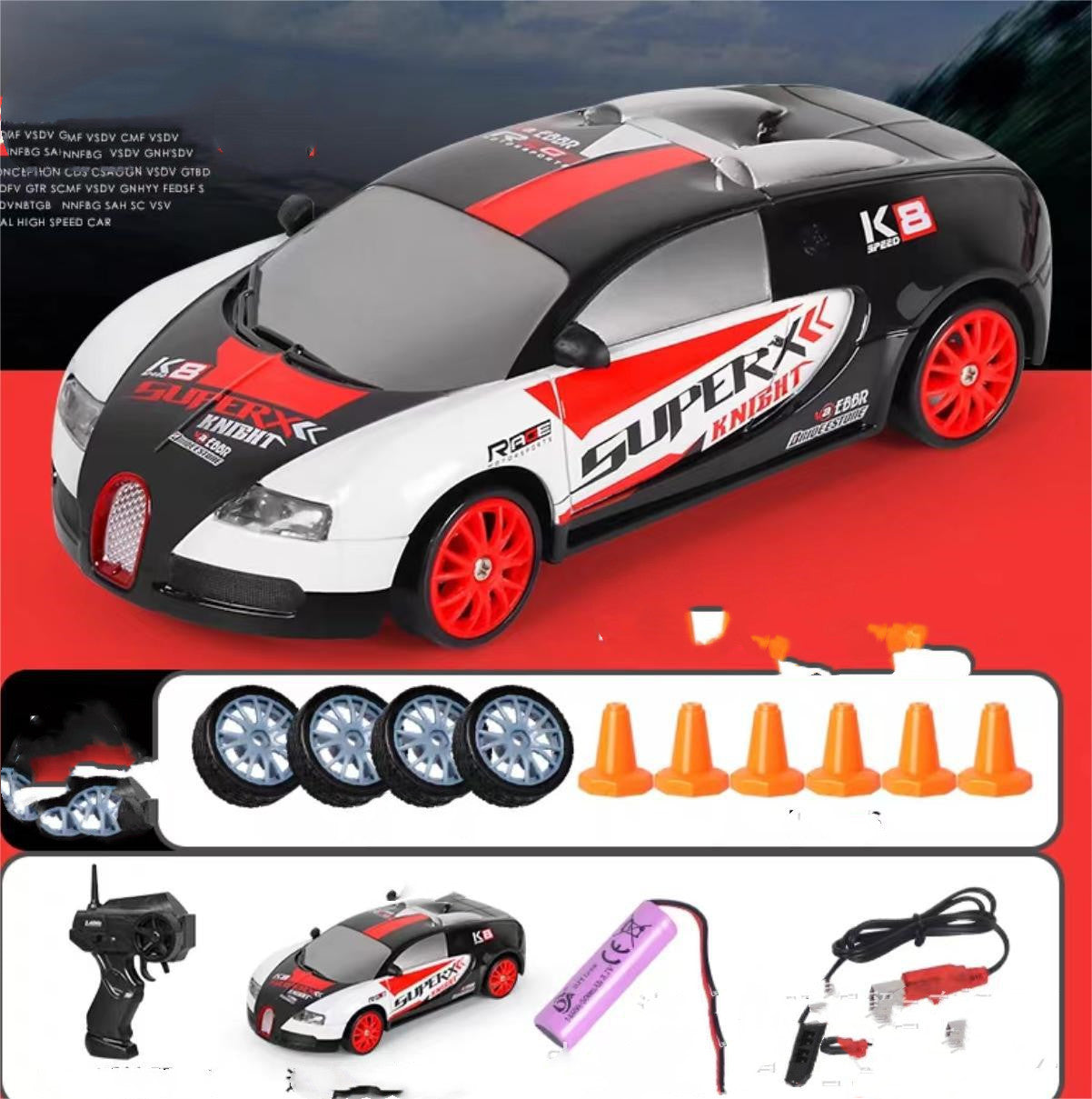 2.4G RC Drift Car – 4WD GTR Model AE86 Racing Toy for Kids' Christmas Gift