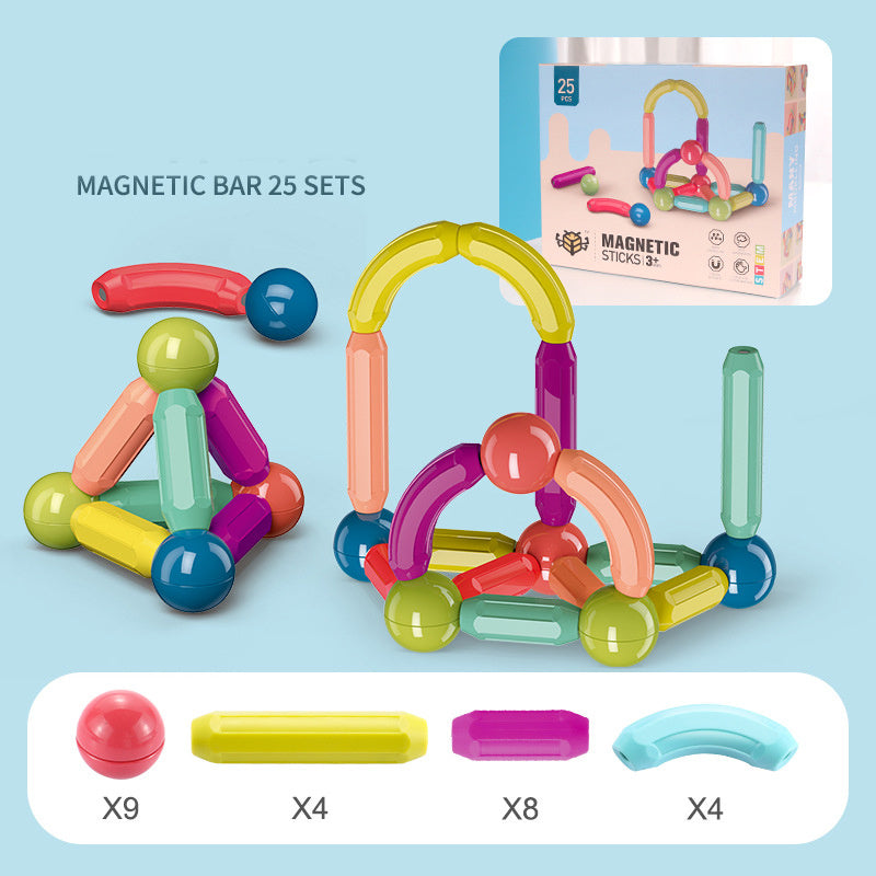 Magnetic Building Blocks – Kids' Educational Toy Set with Magnetic Sticks & Bricks