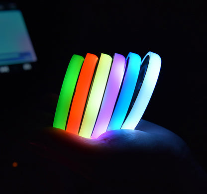 Colorful LED Cup Holder – Solar & USB Charging, Non-Slip Coaster with Ambient Light for Car