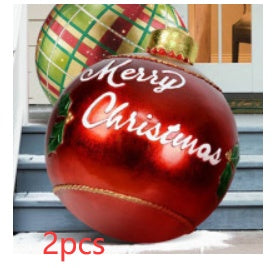 60CM Giant Inflatable PVC Christmas Ball – Outdoor Tree Decor