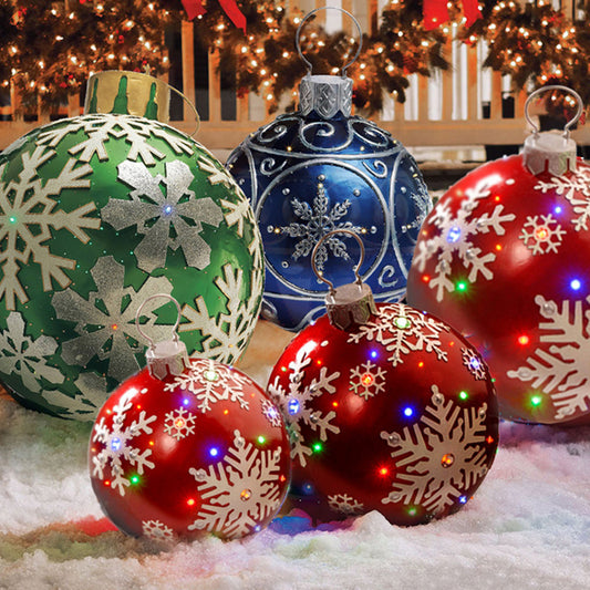 60CM Giant Inflatable PVC Christmas Ball – Outdoor Tree Decor