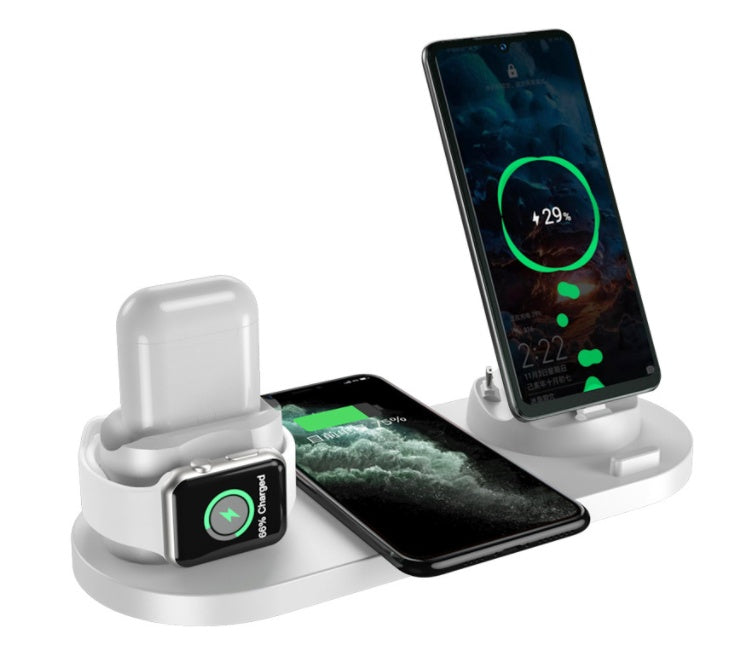 6-in-1 Wireless Charging Dock – Fast Charger for iPhone & Watch