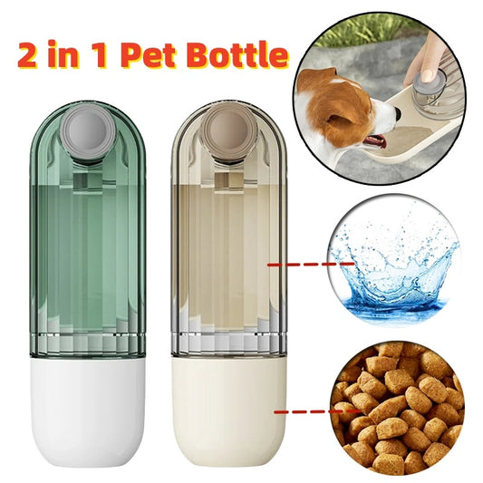 2-in-1 Pet Water Cup – Portable Dog Walking Drinking & Feeding Cup