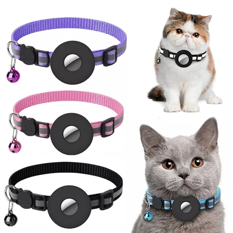 Reflective Waterproof Airtag Collar – Protective Holder for Cats & Dogs