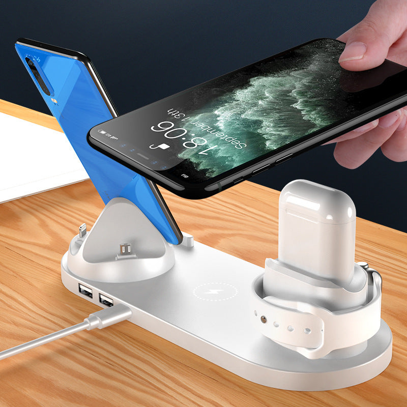 6-in-1 Wireless Charging Dock – Fast Charger for iPhone & Watch