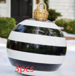 60CM Giant Inflatable PVC Christmas Ball – Outdoor Tree Decor