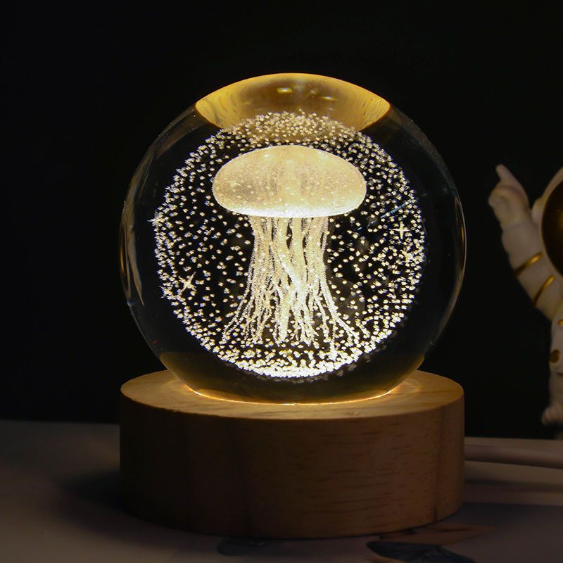 Luminous Starry Sky And Planets Moon Moon Crystal Ball Small Night Lamp