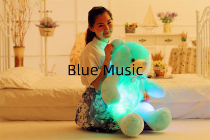 LED Teddy Bear Plush Toy – Glowing Colorful Gift for Kids Pillow