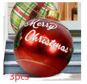 60CM Giant Inflatable PVC Christmas Ball – Outdoor Tree Decor