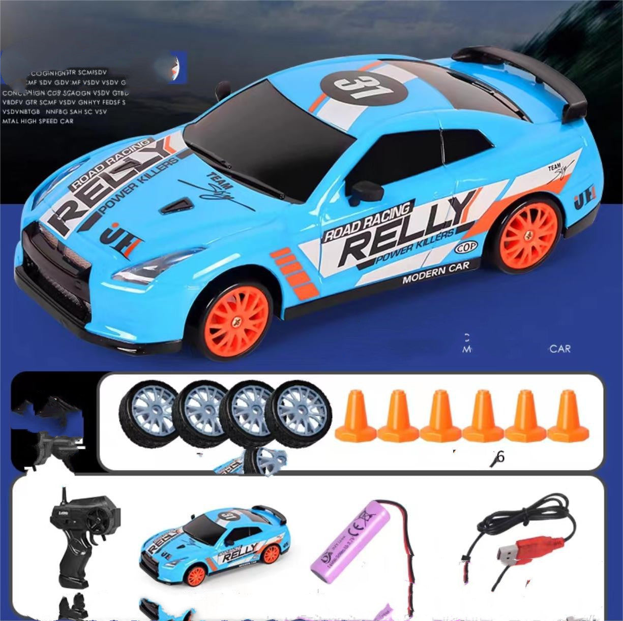 2.4G RC Drift Car – 4WD GTR Model AE86 Racing Toy for Kids' Christmas Gift