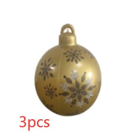 60CM Giant Inflatable PVC Christmas Ball – Outdoor Tree Decor