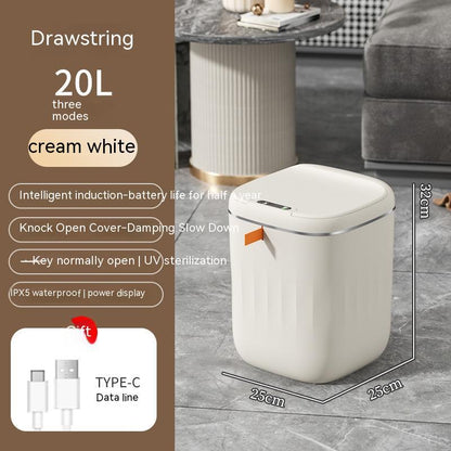 Smart Trash Can With Lid For Bedroom And Living Room Kitchen Storage Box