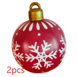 60CM Giant Inflatable PVC Christmas Ball – Outdoor Tree Decor