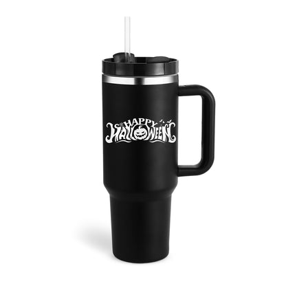 40 Oz Insulated Tumbler – Handle, Straw, Spill-Proof Mug for Travel