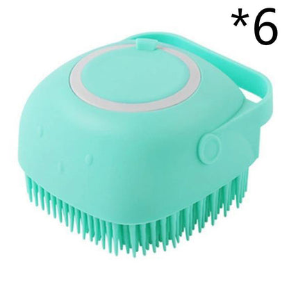 Silicone Dog Bath Brush – Massage Gloves & Shampoo Comb for Pet Grooming